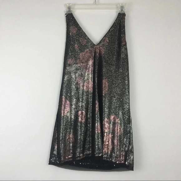 Free People Intimately Double Take Moody Floral Combo Mini Dress - Picture 1 of 6